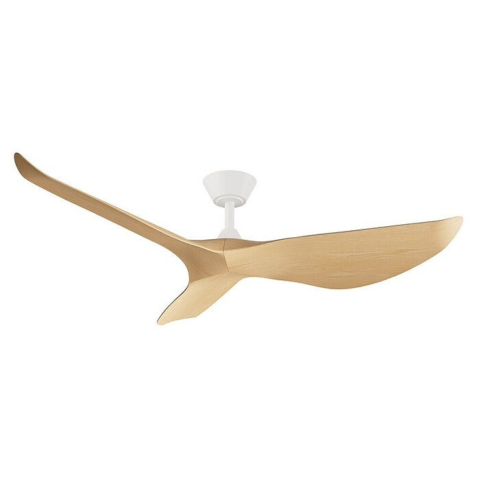 Sulion Ventilador de techo Python M (Blanco/Madera, 126 cm, 43 W) | BAUHAUS