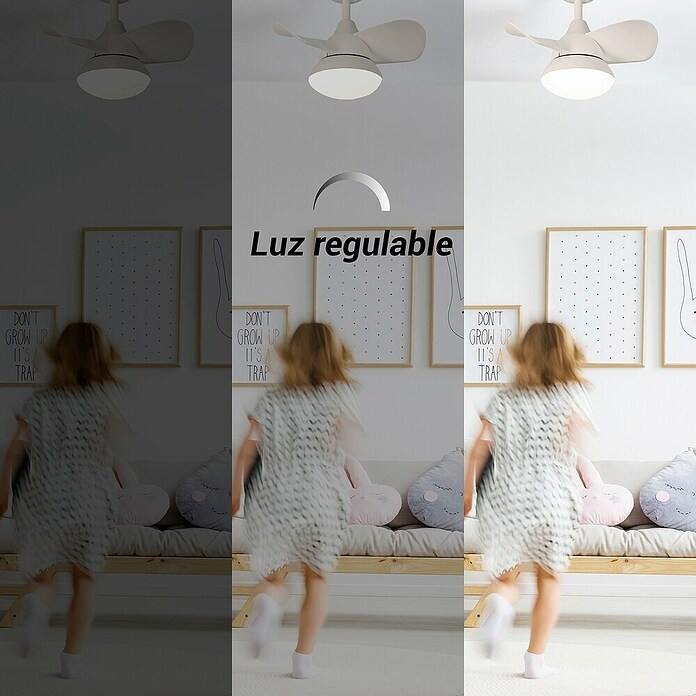 Sulion Ventilador de techo Sandra (Blanco, 50 cm, 24 W, Blanco cálido) | BAUHAUS