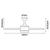Sulion Ventilador de techo Sandra (Blanco, 50 cm, 24 W, Blanco cálido) | BAUHAUS