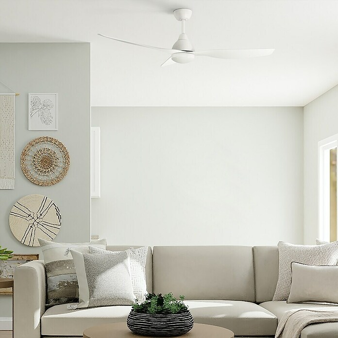 Sulion Ventilador de techo Nina (Blanco, 132 cm, 24 W, Blanco cálido) | BAUHAUS