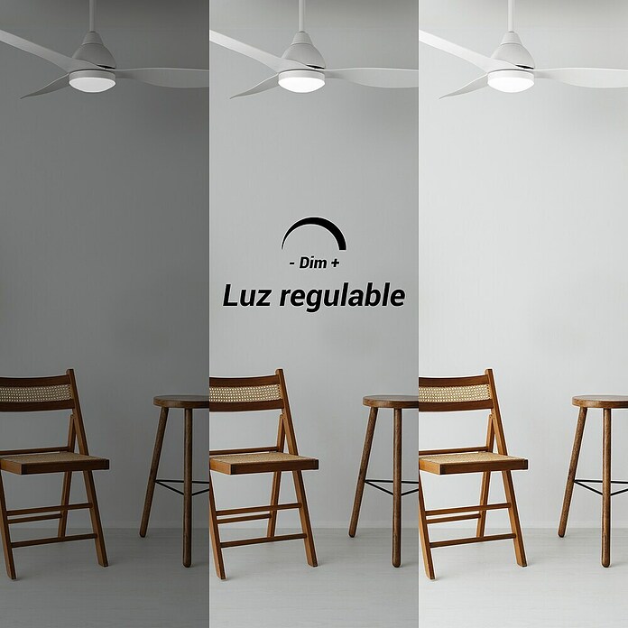 Sulion Ventilador de techo Nina (Blanco, 132 cm, 24 W, Blanco cálido) | BAUHAUS