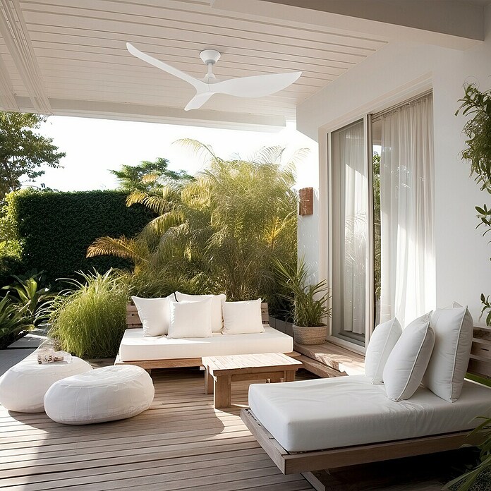 Sulion Ventilador de techo Phyton M (Blanco, 126 cm, 43 W) | BAUHAUS