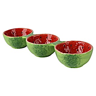 Bol Sandía (L x An x Al: 28 x 8 x 4 cm, Redonda, Verde/Rojo)