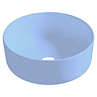 Best Design Waskom Luzz Mat lichtblauw (Mat lichtblauw, Diameter: 40 cm, Kraangat: Midden)