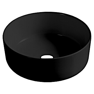 Best Design Waskom Luzz Mat zwart (Mat zwart, Diameter: 40 cm, Kraangat: Midden)