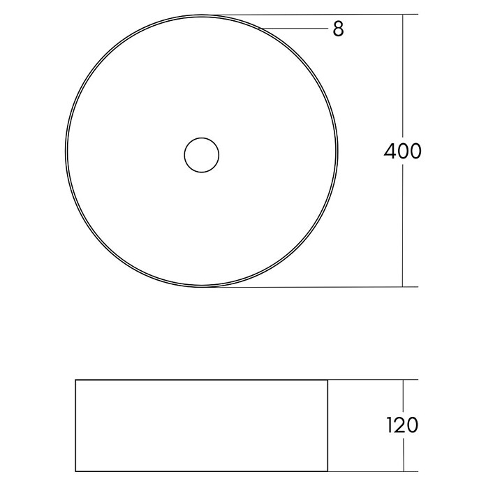 Best Design Waskom Luzz Mat oranje (Mat Oranje, Diameter: 40 cm, Kraangat: Midden) | BAUHAUS