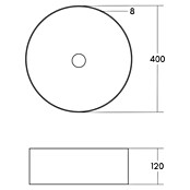 Best Design Waskom Luzz Mat oranje (Mat Oranje, Diameter: 40 cm, Kraangat: Midden) | BAUHAUS