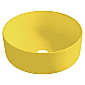 Best Design Waskom Luzz Mat geel (Mat geel, Diameter: 40 cm, Kraangat: Midden) | BAUHAUS
