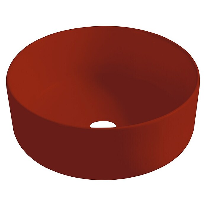 Best Design Waskom Luzz Mat donkerrood (Mat rood, Diameter: 40 cm, Kraangat: Midden) | BAUHAUS