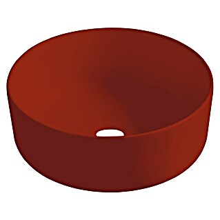 Best Design Waskom Luzz Mat donkerrood (Mat rood, Diameter: 40 cm, Kraangat: Midden)