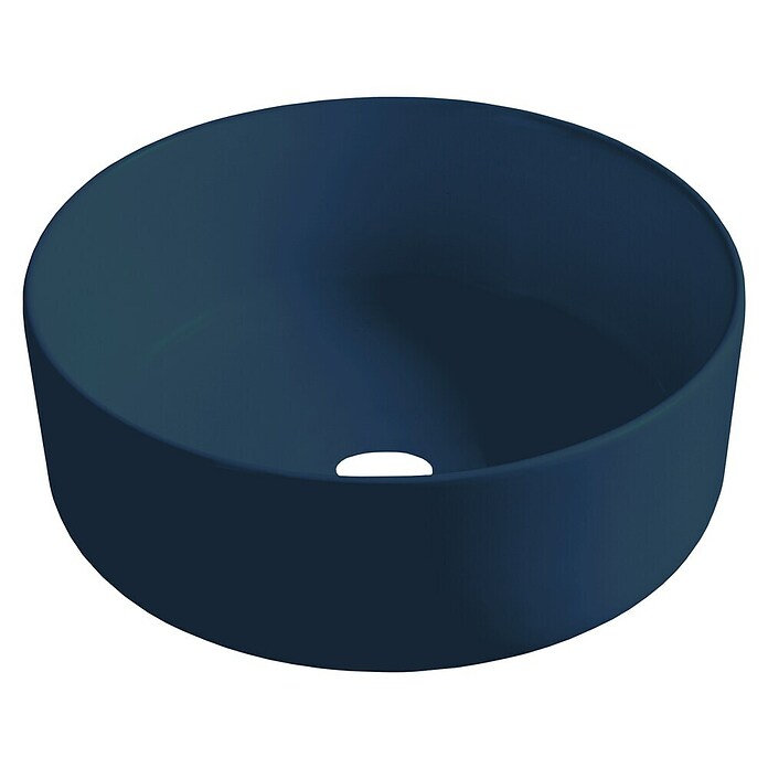 Best Design Waskom Luzz Mat Donderblauw (Mat donkerblauw, Diameter: 40 cm, Kraangat: Midden) | BAUHAUS