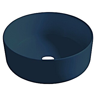 Best Design Waskom Luzz Mat Donderblauw (Mat donkerblauw, Diameter: 40 cm, Kraangat: Midden)