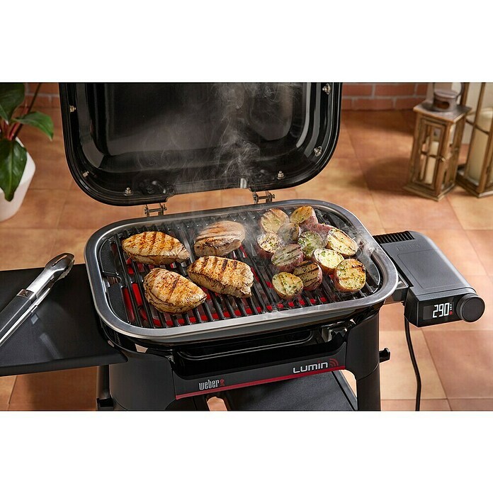 Weber Compact Električni žar s stojalom Lumin Smart  (Površina za peko (Š x G): 46 x 25 cm, 2,2 kW) | Električni žari | Žari | Vrt in prosti čas | Izdelki | BAUHAUS