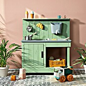 Muddy Buddy Cocina infantil Mud Expert (80 x 40 x 90 cm, Madera, Verde) | BAUHAUS