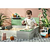 Muddy Buddy Sandkasten Cozy House (100 x 100 x 60 cm, Holz, Warmgrau/ Eukalyptus) | BAUHAUS