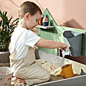 Muddy Buddy Sandkasten Cozy House (100 x 100 x 60 cm, Holz, Warmgrau/ Eukalyptus) | BAUHAUS