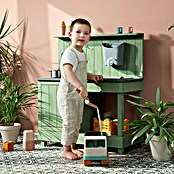 Muddy Buddy Cocina infantil Mud Expert (80 x 40 x 90 cm, Madera, Verde) | BAUHAUS