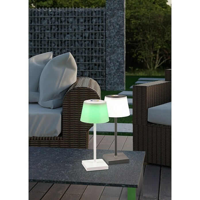 Reality Leuchten LED-Tischleuchte Sanchez (L x B x H: 13 x 13 x 30 cm, Weiß) | BAUHAUS
