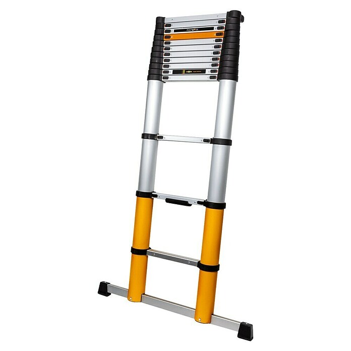 Batavia Escalera telescópica Giraffe Air (Número de peldaños: 14 ud., Altura de trabajo: 515 cm, Carga soportada: 150 kg, Aluminio) | BAUHAUS