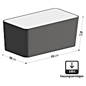 Dobar Hochbeet XL (115 x 70 x 75 cm, Verbundwerkstoff, Silbergrau) | BAUHAUS