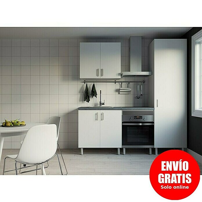 Top Element Cocina compacta (Ancho: 2 m, Sin electrodomésticos, Blanco, 4 pzs.) | BAUHAUS