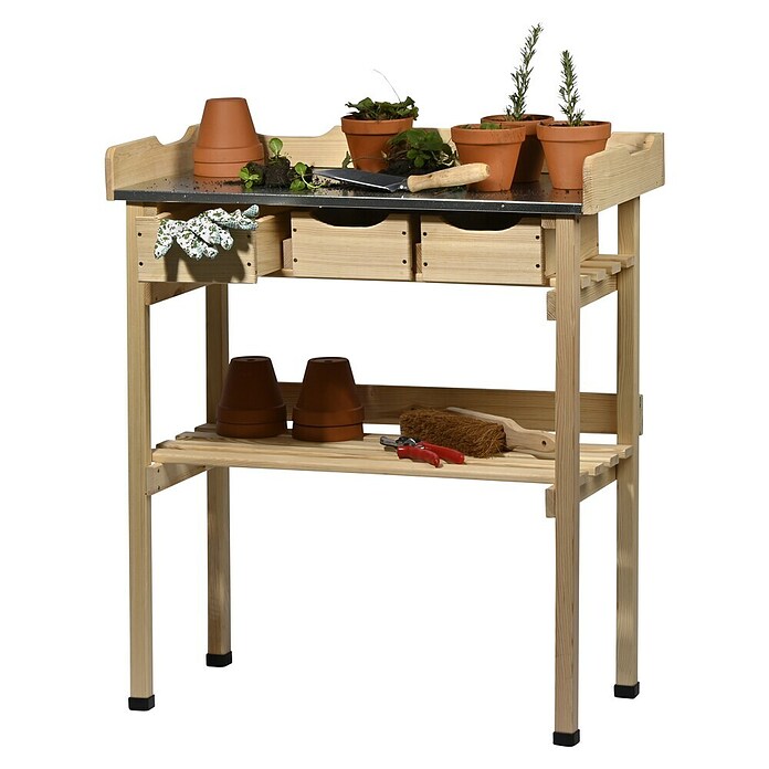 Dobar Pflanztisch (78 x 38 x 88 cm, Holz, Natur) | BAUHAUS