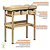 Dobar Pflanztisch (78 x 38 x 88 cm, Holz, Natur) | BAUHAUS