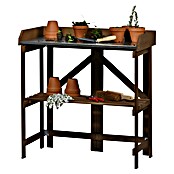 Dobar Pflanztisch Faltbar mit Ablage (86 x 43 x 88 cm, Holz, Dunkelbraun) | BAUHAUS