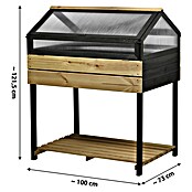 Dobar Hochbeet 4 Jahreszeiten (100 x 73 x 121,5 cm, Holz, Anthrazit/Natur) | BAUHAUS