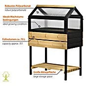 Dobar Hochbeet 4 Jahreszeiten (76 x 48 x 118 cm, Holz, Anthrazit/Natur) | BAUHAUS