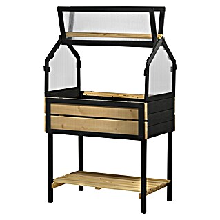 Dobar Hochbeet 4 Jahreszeiten (76 x 48 x 118 cm, Holz, Anthrazit/Natur)