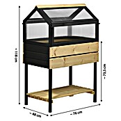 Dobar Hochbeet 4 Jahreszeiten (76 x 48 x 118 cm, Holz, Anthrazit/Natur) | BAUHAUS