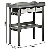 Dobar Pflanztisch (78 x 38 x 88 cm, Holz, Grau) | BAUHAUS