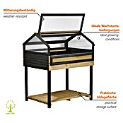 Dobar Hochbeet 4 Jahreszeiten (100 x 73 x 121,5 cm, Holz, Anthrazit/Natur) | BAUHAUS