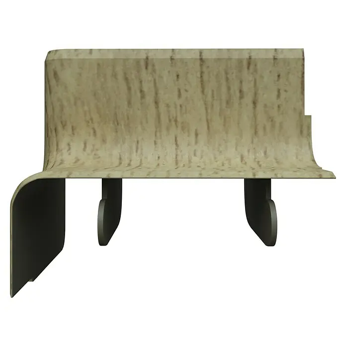 GGK Innenecke - Buche, Passend für: Sockelleistenkanal SL 20x50 - Die elegante Holzbank besticht durch ihr modernes Design mit einer geschwungenen Rückenlehne und einer schlichten Farbgebung, die in jeden Raum passt.