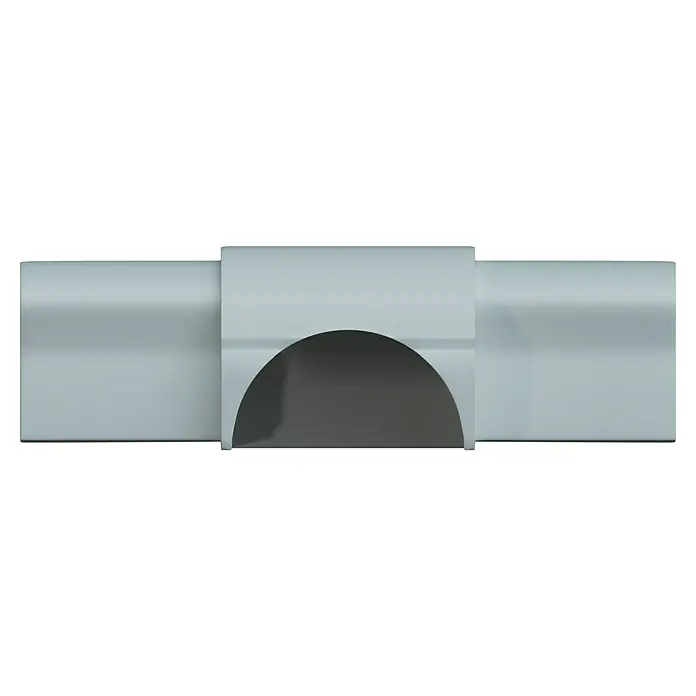 D-Line Kabelkanal-Zubehörkit - Weiß, Passend für: D-Line Kabelkanal 30 x 15 mm - Nahaufnahme eines modernen, dreiteiligen Kamins mit einer stilvollen, halbrunden Öffnung, die dem Design eine einzigartige Note verleiht.