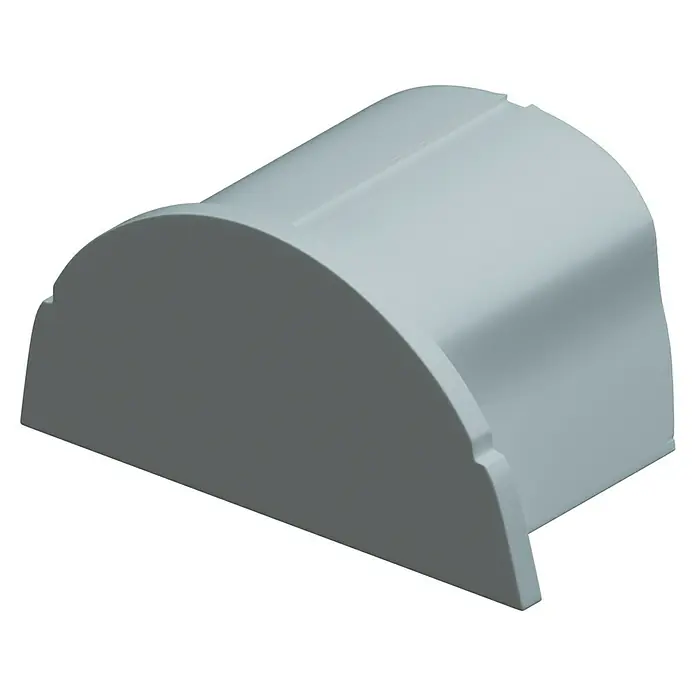 D-Line Kabelkanal-Zubehörkit - Weiß, Passend für: D-Line Kabelkanal 30 x 15 mm - Halbrunder grauer Kabelkanal-Endverschluss, ideal für eine saubere Kabelorganisation.