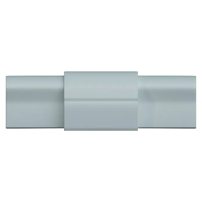 D-Line Kabelkanal-Zubehörkit - Weiß, Passend für: D-Line Kabelkanal 30 x 15 mm - Nahaufnahme eines dreiteiligen weißen Wandschranks mit minimalistischem Design, der Stauraum und moderne Ästhetik vereint.