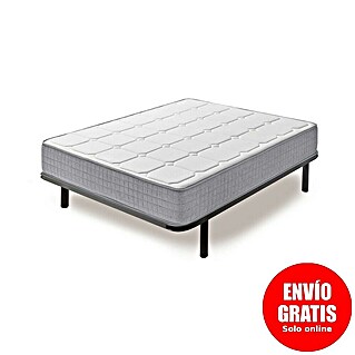 Unique Somier de láminas R-66 con colchón Top y patas (L x An x Al: 190 x 105 x 25 cm)