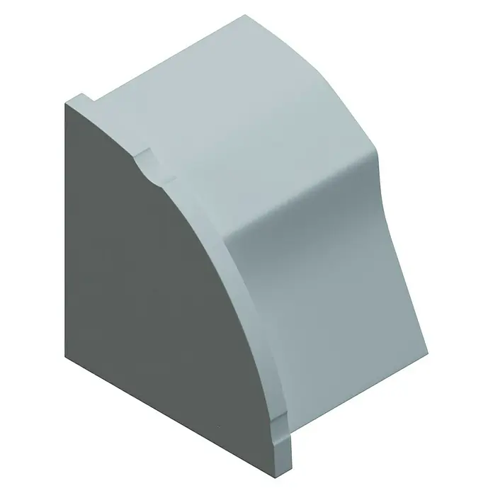 D-Line Kabelkanal-Zubehörkit - Weiß, Passend für: D-Line Kabelkanal 22 x 22 mm - Graue Eckleiste, ideal zum Abdecken und Schützen von Ecken. Die Leiste verfügt über eine abgerundete Kante und eine glatte Oberfläche.