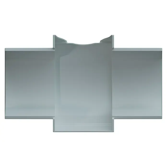 D-Line Kabelkanal-Zubehörkit - Weiß, Passend für: D-Line Kabelkanal 30 x 15 mm - Die Abbildung zeigt eine stilvolle, dreiteilige Lichtblende, die eine elegante Beleuchtungslösung für moderne Räume bietet.