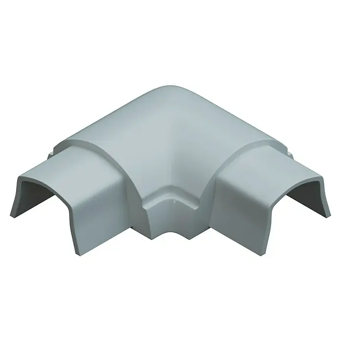 D-Line Kabelkanal-Zubehörkit - Weiß, Passend für: D-Line Kabelkanal 16 x 8 mm - Graue Kabelkanal-Ecke, ideal zum Schutz und zur Organisation von Kabeln in Innenräumen. Saubere und professionelle Installation für jedes Zuhause.
