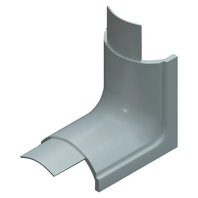 D-Line Kabelkanal-Zubehörkit - Weiß, Passend für: D-Line Kabelkanal 16 x 8 mm - Abgewinkelter, grauer Formteil aus Kunststoff, ideal für präzise Installationen und saubere Übergänge in Bauprojekten. Die robuste Konstruktion gewährleistet Langlebigkeit.
