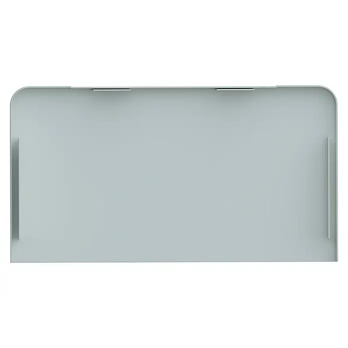 Endstück - Reinweiß, Passend für: Brüstungskanal BR 70 x 130 mm - Grauer Hintergrund mit gerundeten Ecken und einem minimalistischen Design. Ideal als neutrale Leinwand.