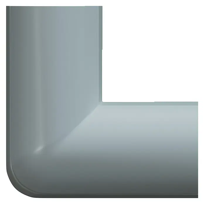 D-Line Kabelkanal-Zubehörkit - Weiß, Passend für: D-Line Kabelkanal 20 x 10 mm - Graue Rohrbiegung im L-Form-Design, ideal für Sanitär- und Bauprojekte. Robuste Konstruktion, perfekt für den Einsatz in verschiedenen Anwendungen.