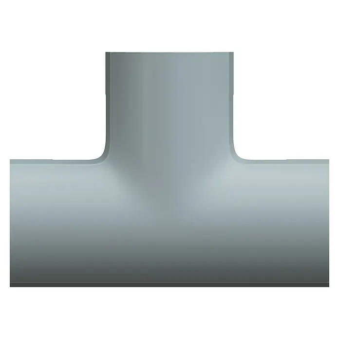 D-Line Kabelkanal-Zubehörkit - Weiß, Passend für: D-Line Kabelkanal 20 x 10 mm - Grauer T-Verbinder aus Metall für Rohrverbindungen, ideal für Sanitär- und Heizungsinstallationen mit nahtloser Verarbeitung.