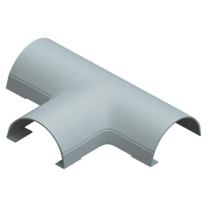 D-Line Kabelkanal-Zubehörkit - Weiß, Passend für: D-Line Kabelkanal 20 x 10 mm - Grauer PVC-Kabelkanal-T-Verbinder für die Installation von Kabeln, der eine saubere und professionelle Kabelführung ermöglicht.