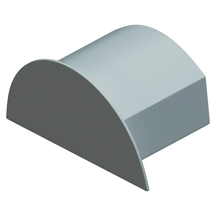 D-Line Kabelkanal-Zubehörkit - Weiß, Passend für: D-Line Kabelkanal 20 x 10 mm - Nahaufnahme eines stilvollen, grauen Wandlampenschirms in einer modernen Form, perfekt für eine dezente Beleuchtung.