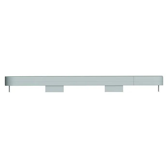 Endstück - Reinweiß, Passend für: Brüstungskanal BR 70 x 130 mm - Eine Nahaufnahme eines weißen Küchenschranks. Das minimalistische Design und die glatte Oberfläche verleihen eine moderne Ästhetik.
