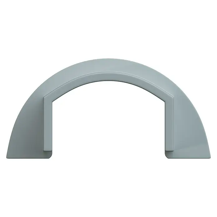 D-Line Kabelkanal-Zubehörkit - Weiß, Passend für: D-Line Kabelkanal 20 x 10 mm - Nahaufnahme einer grauen Gewölbestruktur, die ein minimalistisches und modernes Design für architektonische Anwendungen bietet.